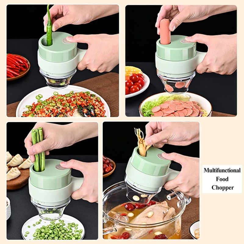 4-in-1 Electric Vegetable Cutter Set - TheNoor.Shop