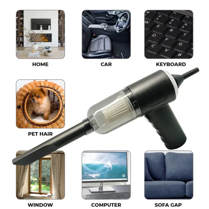 3 In 1 Portable Vacuum Cleaner Wireless Hand-held Cleaning For Car Home