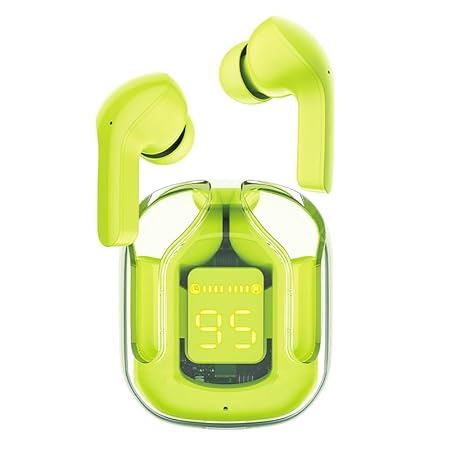 Transparent Green Bluetooth Earphone electronics TheNoor.Shop 