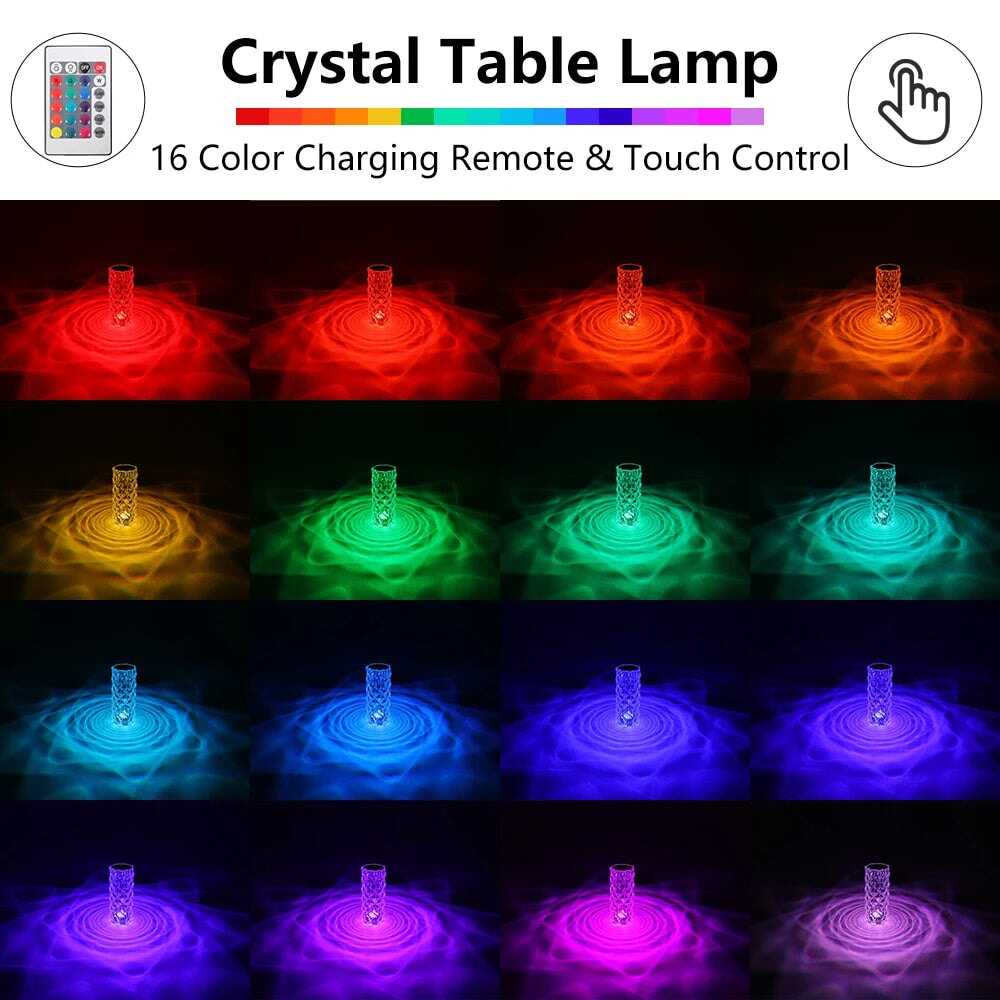 16-Color Crystal Diamond Lamp decoration Thenoor.Shop 